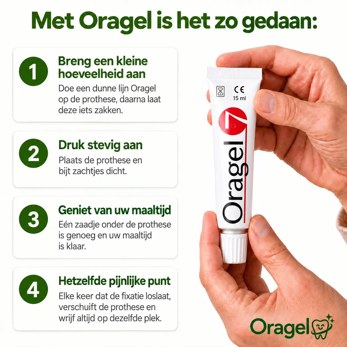 Oragel™ | Voorkom 100% dat je kunstgebit verschuift – Stevige grip, de hele dag