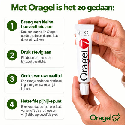 Oragel™ | Voorkom 100% dat je kunstgebit verschuift – Stevige grip, de hele dag