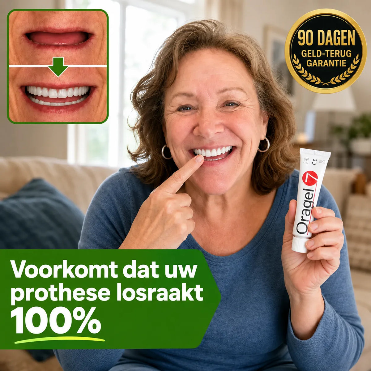 Oragel™ | Voorkom 100% dat je kunstgebit verschuift – Stevige grip, de hele dag