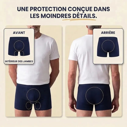 Boxers d’incontinence ultra-absorbants pour hommes
